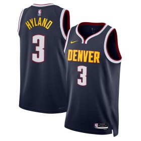 Dres Denver Nuggets Bones Hyland 3 Nike 2022-23 Icon Edition Navy Swingman
